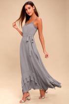 Stars In Your Eyes Grey Maxi Dress | Lulus