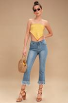 Sadie & Sage Liam Light Wash Distressed Frayed Skinny Jeans | Lulus