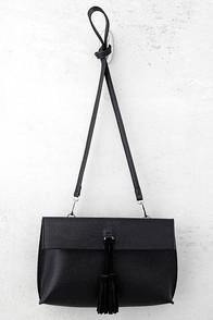 Lulus Gabi Black Tassel Clutch