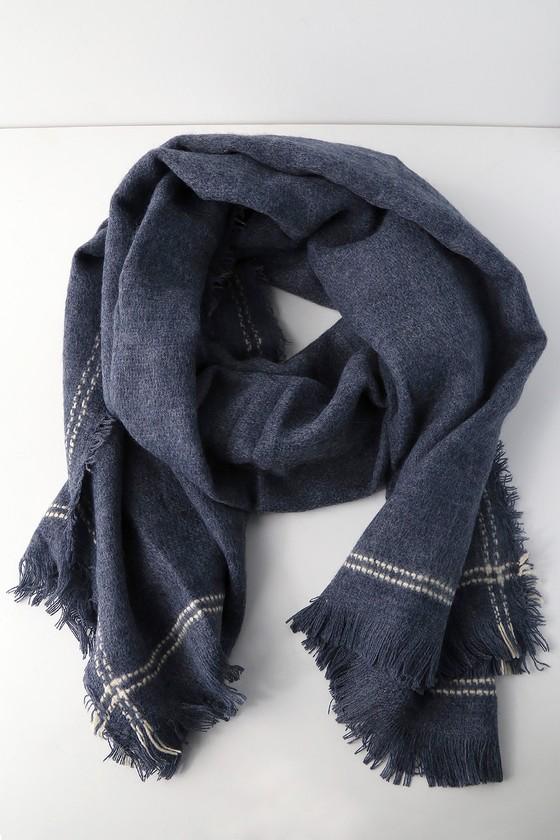 Lulus | Season Of Love Washed Navy Blue Scarf