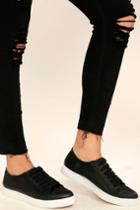 Siren | Topio Black Satin Sneakers | Size 8.5 | Lulus