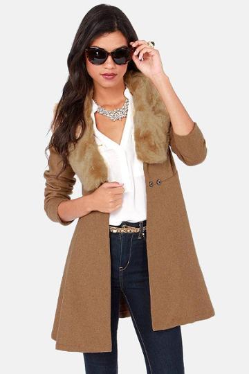 Fur Give And Fur Get Tan Frock Coat