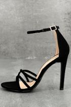 Gracia Michella Black Ankle Strap Heels