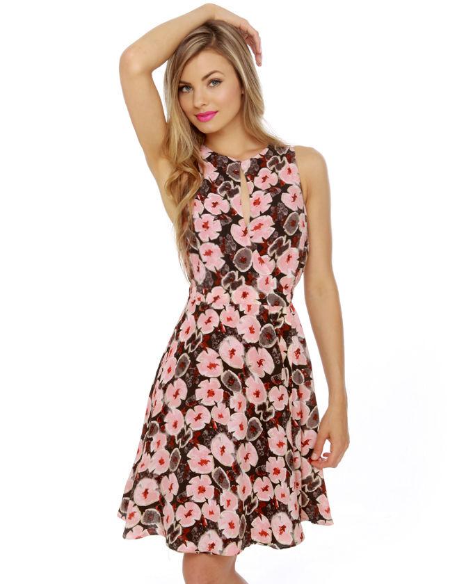 Verbena Flower Floral Print Dress