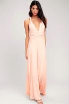 Tricks Of The Trade Blush Pink Maxi Dress | Lulus