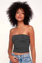 Colie Black And White Striped Tube Top | Lulus