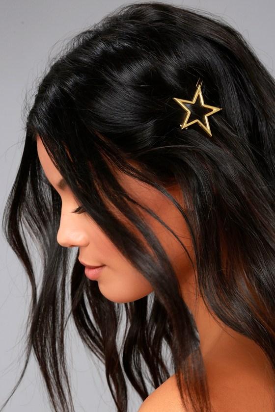 Lulus | Star Light Gold Hair Clip