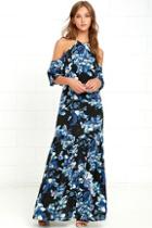 Ali & Jay Nicky Navy Blue Floral Print Maxi Dress