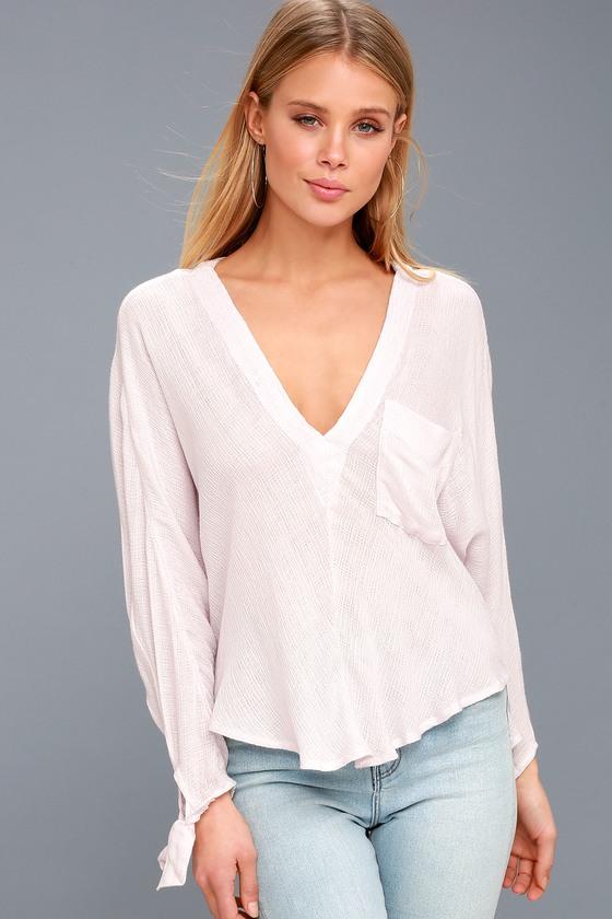 Free People Morning Solid White Long Sleeve Top | Lulus