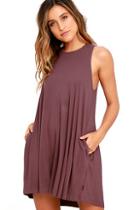 Rvca Sucker Punch 2 Mauve Swing Dress