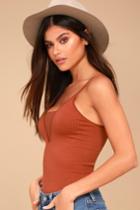 Free People | Come Around Rust Orange Cami | Size X-small/small | Lulus