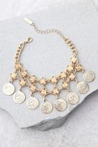 Lulus Charmed Life Gold Bracelet