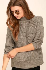 Obey Barnette Light Brown Knit Sweater