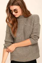 Obey Barnette Light Brown Knit Sweater