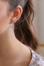 Trisha Sterling Silver Rhinestone Earrings | Lulus