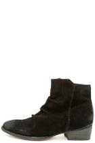 Seychelles Garnet Black Suede Leather Ankle Boots