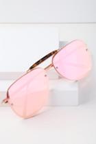 Be Happy Miami Pink Mirrored Aviator Sunglasses | Lulus