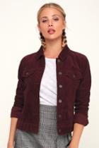 26 International Hayes Burgundy Corduroy Jacket | Lulus