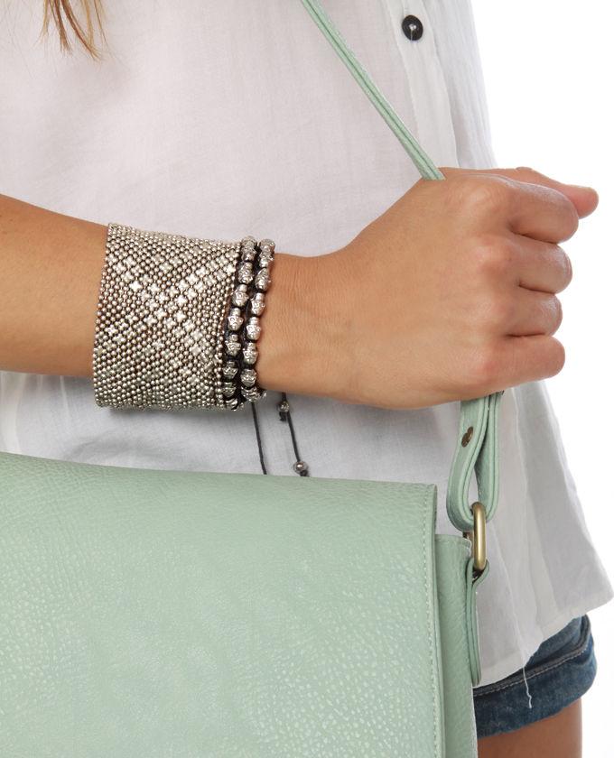 Cuff the Magic Beaded Silver Cuff