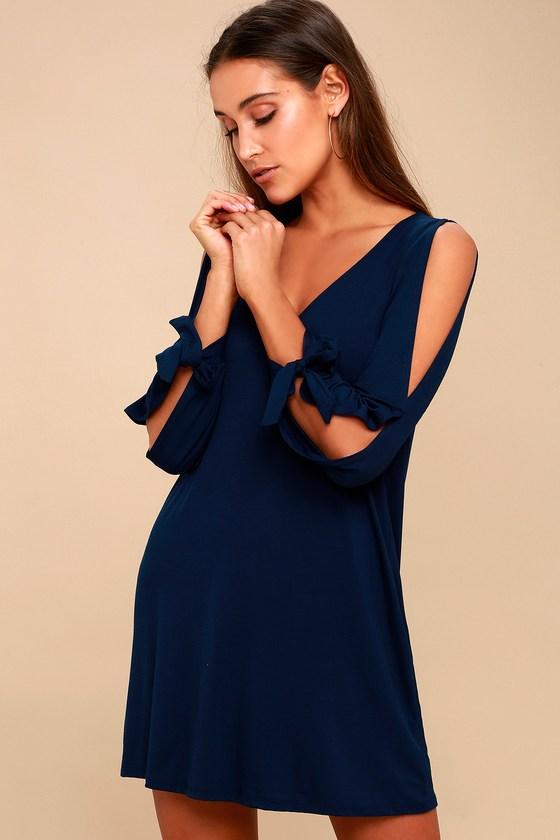 Glory Of Love Navy Blue Shift Dress | Lulus