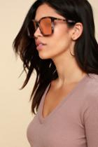 Le Specs It Ain't Baroque Tortoise And Peach Mirrored Sunglasses | Lulus
