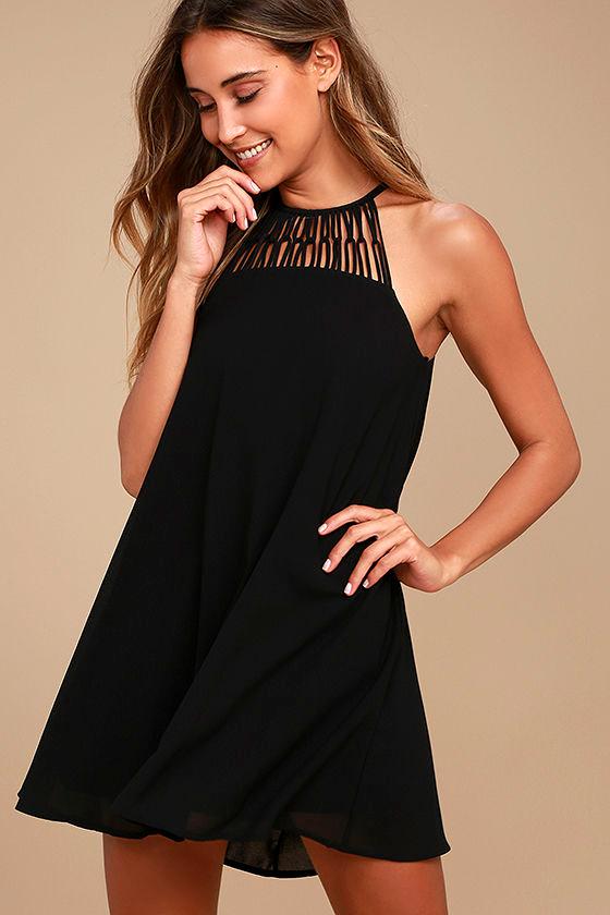 Tell Me Black Swing Dress | Lulus