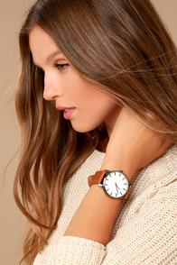 Lulus Generations Gunmetal And Brown Watch