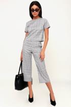 Bet On It Grey And White Plaid Cropped Pants | Lulus