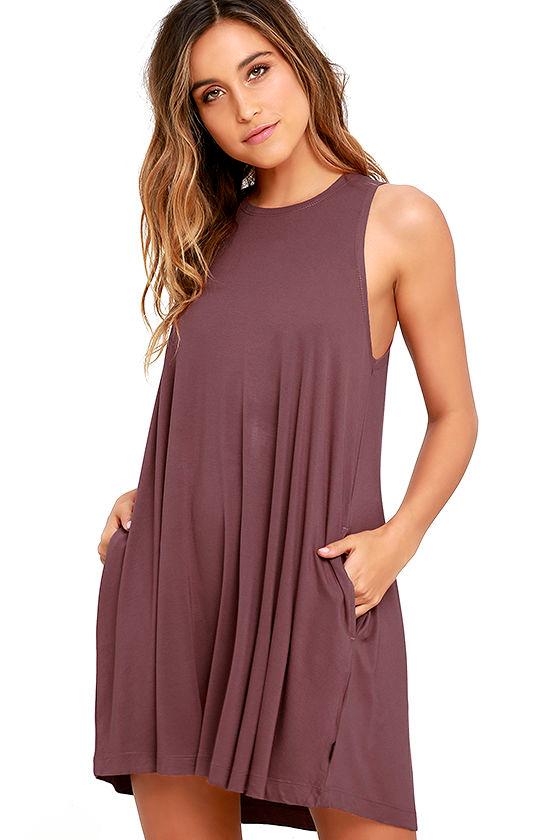 Rvca | Sucker Punch 2 Mauve Swing Dress | Size X-large | Purple | Lulus