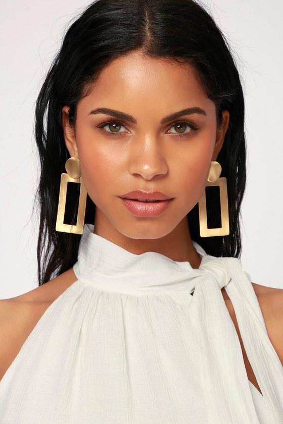 Make It Modern Gold Earrings | Lulus