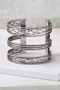 Lulus Promise You Silver Cuff Bracelet