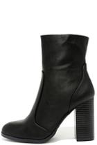 Bamboo So In Black Mid-calf High Heel Boots