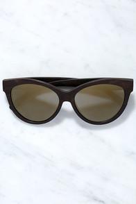 Woodzee Kourtney Dark Gold Ebony Wood Sunglasses