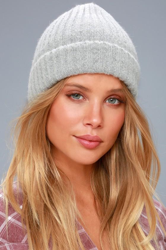 Lulus | Olympus Heather Grey Knit Beanie