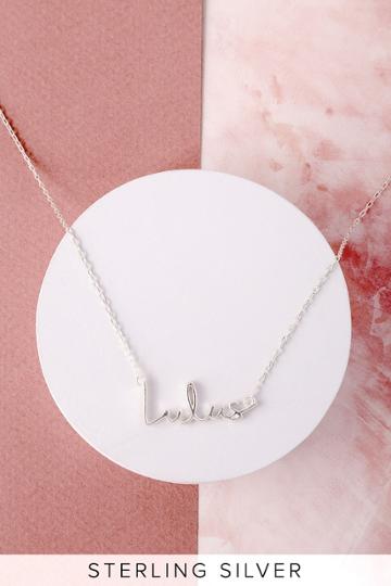 Lulus - Love Lulus Sterling Silver Necklace