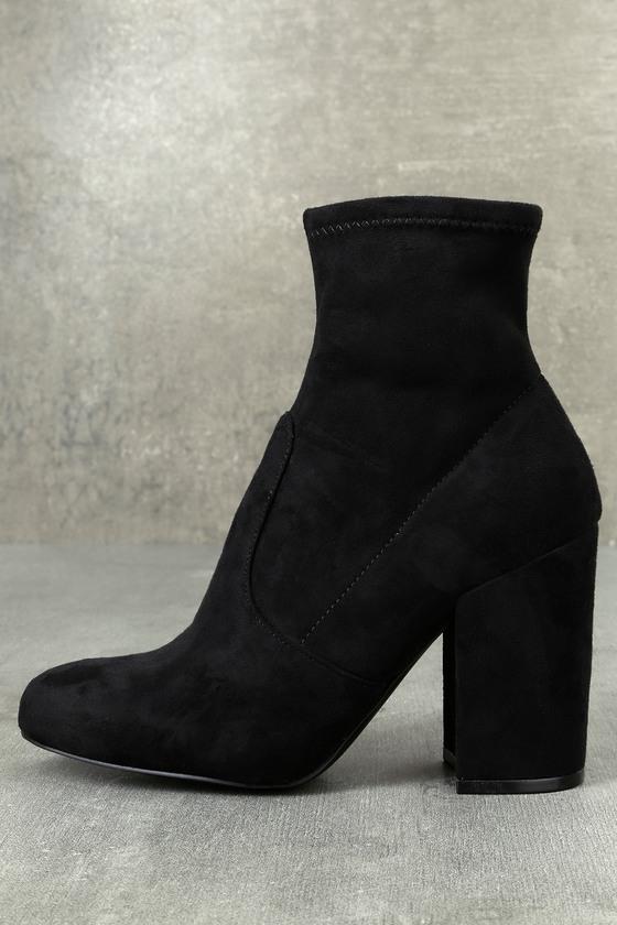 Steve Madden | Gaze Black Suede Mid-calf Booties | Size 6 | Vegan Friendly | Lulus