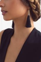 Bellamy Black Tassel Earrings | Lulus
