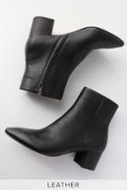 Dolce Vita Bel Black Leather Pointed Toe Ankle Booties | Lulus