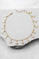 Frasier Sterling A Star Is Born Gold Star Choker Necklace