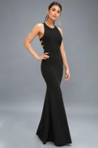 Power Of Wow Black Backless Maxi Dress | Lulus