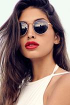 Lulus | Keep Dancing Gold And Grey Mirrored Aviator Sunglasses