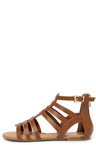 Soda Sand A Chance Tan Gladiator Sandals