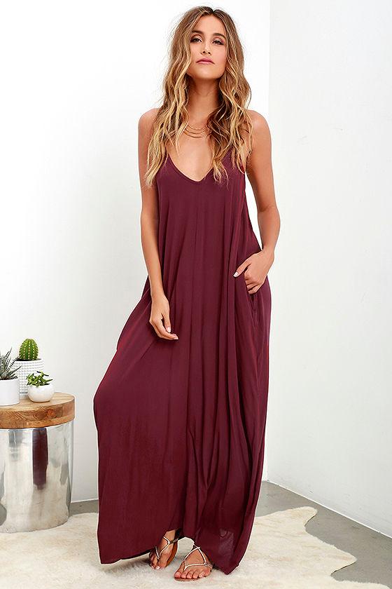 Yours Tule Burgundy Maxi Dress | Lulus