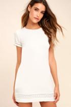Perfect Time White Shift Dress | Lulus