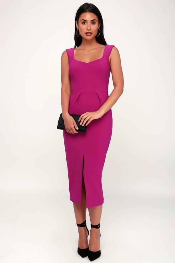 Elliatt City Magenta Midi Dress | Lulus