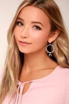 Lulus Beloved Babe Silver And Pink Earrings
