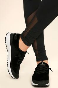 Coolway Tahalifit Black Velvet Sneakers