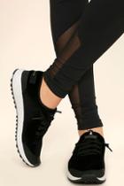Coolway Tahalifit Black Velvet Sneakers