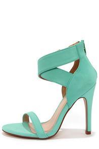 Bonnibel Lupid 4 Mint Nubuck Ankle Strap Heels