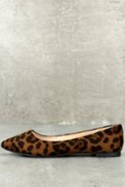 Bella Marie | Holly Leopard Print Suede Flats | Size 6 | Brown | Vegan Friendly | Lulus